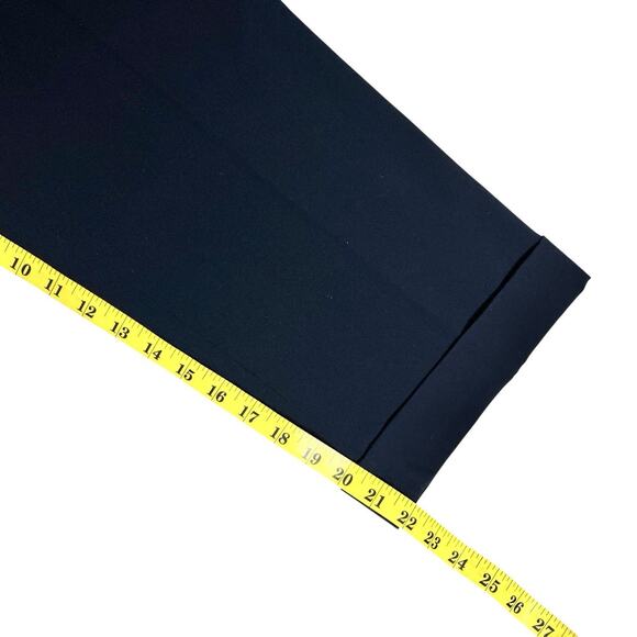 Judith Hart Womens Capri Pants Size Petite 14 Navy Blue Cuffs Side Zip Nautical - Picture 12 of 12